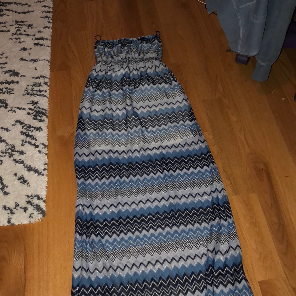 Strapless maxi dress